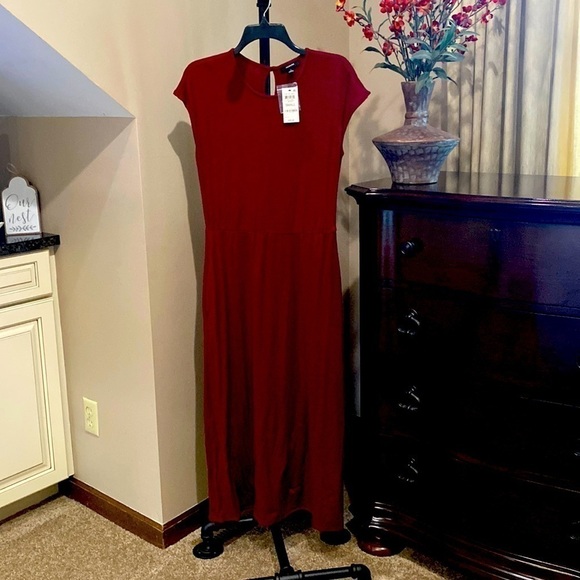 Alfani Dresses & Skirts - NWT - Alfani dark red long sweater dress